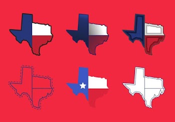 Texas Map Vector Icons #2