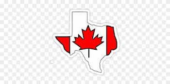 Texas Outline Canada Flag Stickers By Artisticattitud - Canada Day Maple Leaf