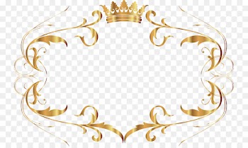 Text box Gold - Beautiful gold pattern frame 