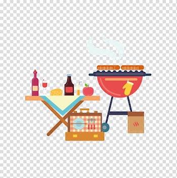Text Cartoon Illustration, Hand painted barbecue transparent background PNG clipart