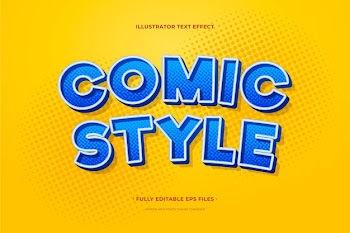 Text effect comic style Free Vector