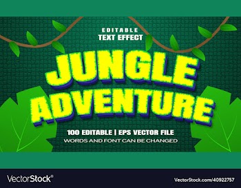 text effects jungle adventure