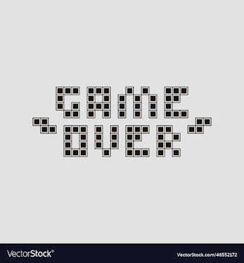 text game over in tetris style