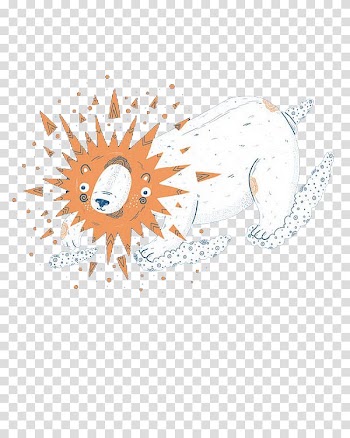Text Graphic design Illustration, Simple white cartoon lion transparent background PNG clipart