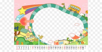 Text Graphic design Recreation Play Illustration - Children's cartoon calendar template 