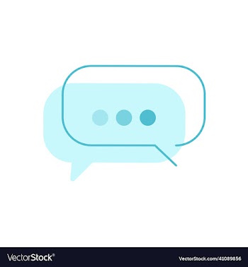 text message bubbles in chat with outline