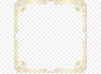 Text Picture frame Area Placemat Pattern - Frame Deco Gold Transparent PNG Clip Art Image 