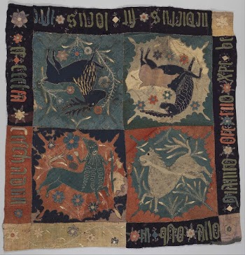 Textile Fragment with Unicorn, Deer, | Free Photo - rawpixel