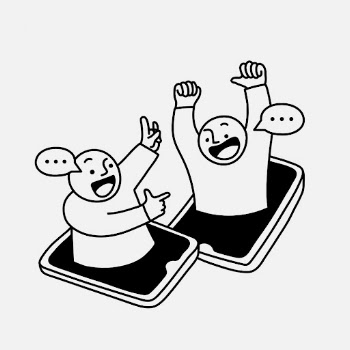 Texting character doodle clipart, social | Free Photo Illustration - rawpixel