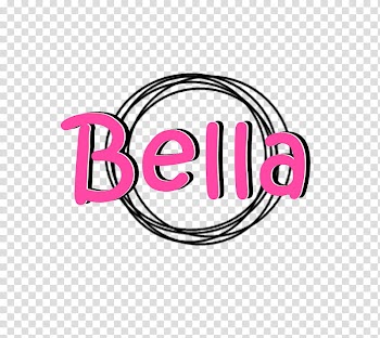 Texto Bella transparent background PNG clipart