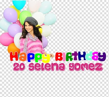 Texto Happy Birthday  Selena Gomez transparent background PNG clipart