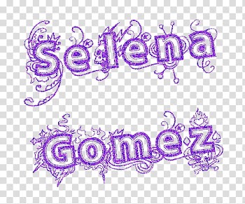 Texto Selena Gomez transparent background PNG clipart