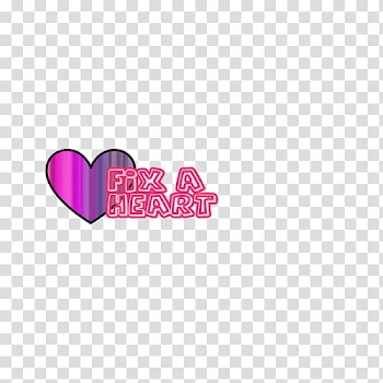 Textos Demi, pink heart with fix a heart text art transparent background PNG clipart
