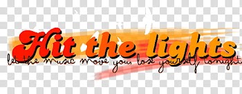 Textos, Hit the Lights illustration transparent background PNG clipart