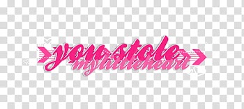 Textos, pink you stole my heart illustration transparent background PNG clipart