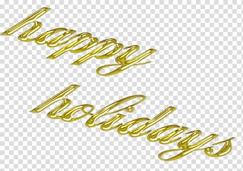 Texts Christmas, gold-colored happy birthday text transparent background PNG clipart