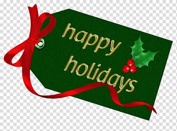 Texts Christmas, happy holidays card transparent background PNG clipart