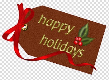 Texts Christmas, Happy holidays card transparent background PNG clipart