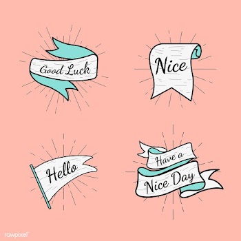 Texts in badge | Free stock vector - 575056