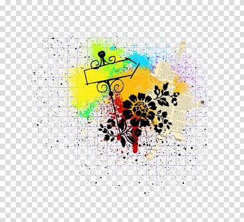 Textura, multicolored floral abstract art transparent background PNG clipart