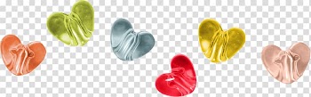 Texture mapping Color, Handmade texture color heart shape transparent background PNG clipart