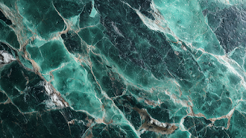Textured Dark Emerald Green Marble Surface