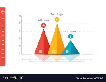  					Textured infographic bar chart template with 3 vector image														