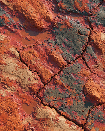 Textured Red Clay Mud Background