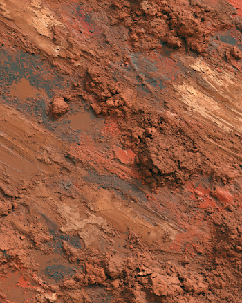 Textured Red Clay Mud Background