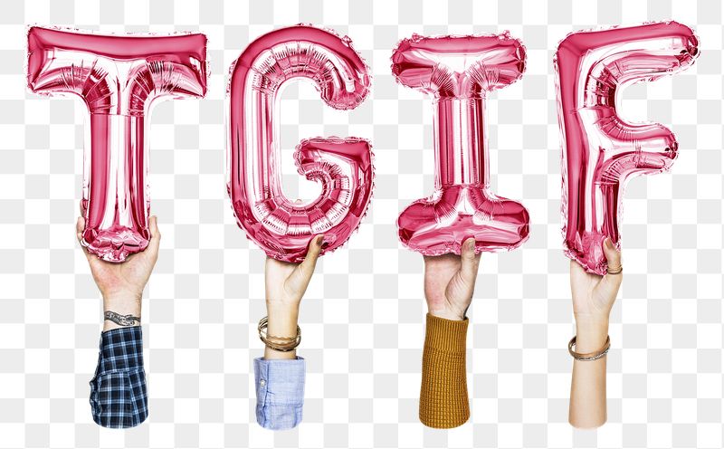 TGIF balloon png word sticker, | Free PNG - rawpixel