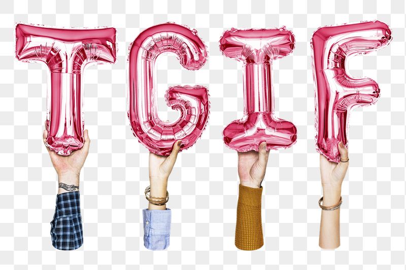 TGIF word png, letter foil | Free PNG - rawpixel