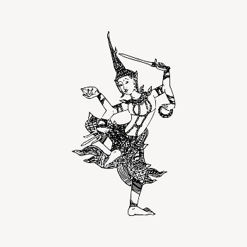 Thai art clipart, traditional illustration | Free Vector Illustration - rawpixel