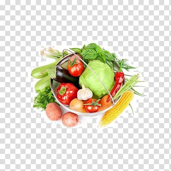 Thai cuisine Cooking Vegetable Ingredient Fruit, A bucket of vegetables transparent background PNG clipart