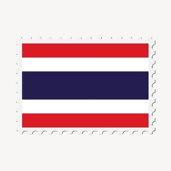 Thai flag stamp clipart, national | Free Photo - rawpixel
