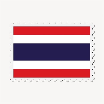 Thai flag stamp clipart, national | Free Vector - rawpixel