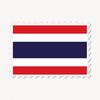 Thai flag stamp sticker, national | Free PSD - rawpixel