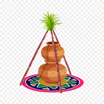 Thai Pongal Wish Makar Sankranti Happiness - Sugar cane train picture material 