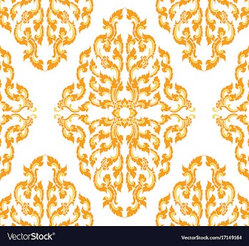 Thai style art pattern on a white vector image