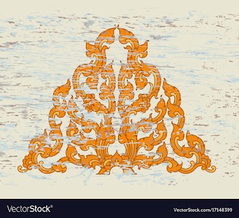 Thai style triangular art pattern vector image