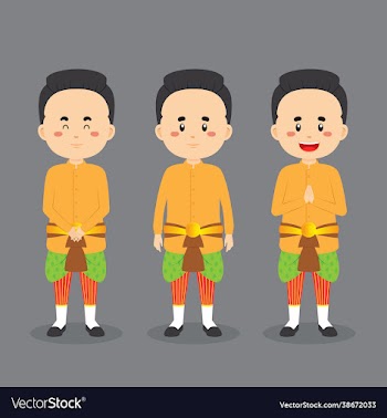 thailand character with various expression