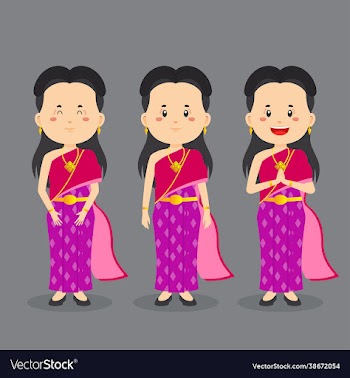 thailand character with various expression