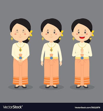 thailand character with various expression