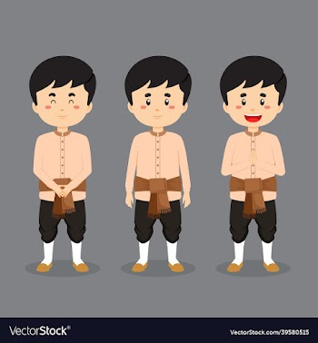 thailand character with various expression