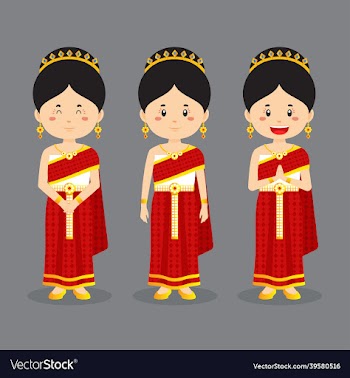 thailand character with various expression