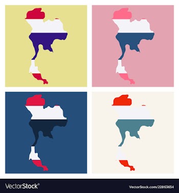 Thailand geometric concept design vector image