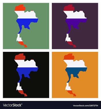 Thailand geometric concept design vector image