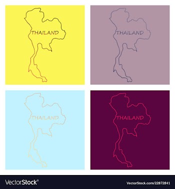 Thailand geometric concept design vector image