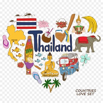 Thailand Heart Symbol Illustration - Thailand element 