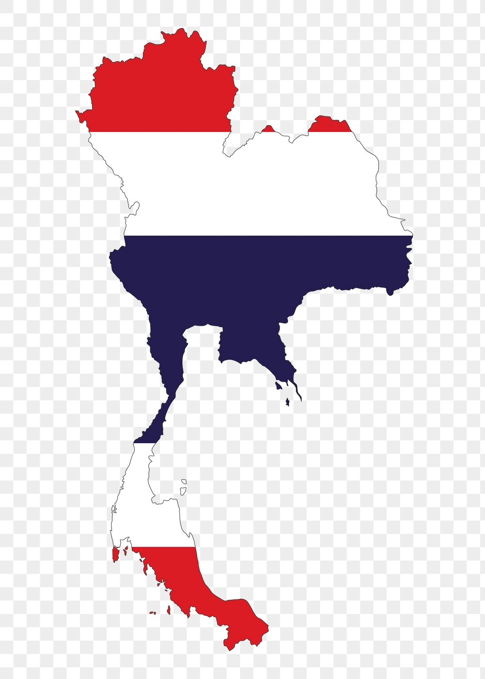 Thailand map png sticker, flag | Free PNG - rawpixel