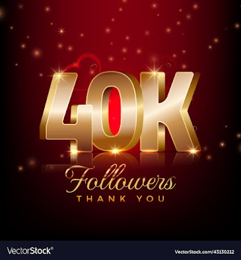 thank you 40 thousand followers happy celebration